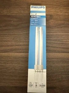 345017 Philips PL-L 18W/841/4P Linear 18W 4 Pin CFL Lamp - Picture 1 of 4