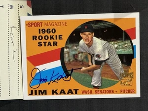 2001 Topps Archives JIM KAAT Washington Senators ROOKIE AUTO Reprint HOF - Picture 1 of 6