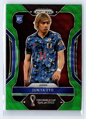 2022 Panini Prizm World Cup Qatar Junya Ito Green Wave Prizm RC #127 Japan - Image 1 of 2