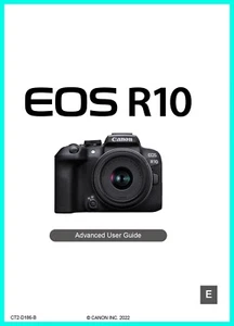 Canon EOS R10 Instruction Owners Manual EOSR10 Book Advanced User Guide - Foto 1 di 3