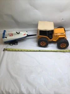Vtg 1970’s Tonka Dune Buggy Jeep MR-970 76 Hydroplane Boat Trailer Pressed Steel - Picture 1 of 24