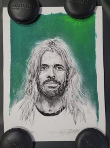 Impresión de retrato de Taylor Hawkins #/200 de Joey Feldman Foo Fighters AGOTADO - Imagen 1 de 3