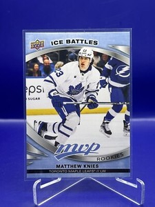 Matthew Knies 2023-24 UD MVP Ice Battles Parallel RC #244 Maple Leafs