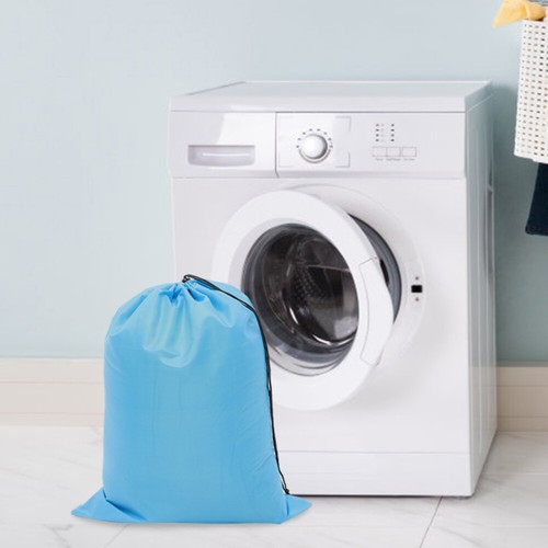 2 Pcs Laundry Bags Large Polyester Drawstring Dirty Clothes Storage