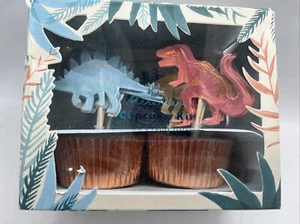 Dinosaur Birthday Party Cupcake Kit 24 Cupcake Toppers And Liners Meri Meri - Picture 1 of 3