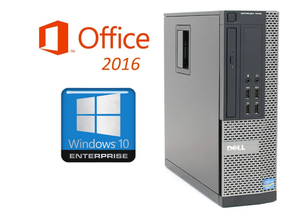 Dell OptiPlex 7010 SFF 128GB SSD Win10 Enterprise with Office 2016 8GB Ram i5 - Image 1 of 1