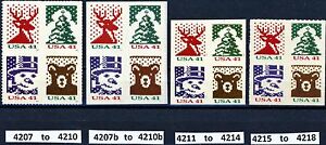 Holiday Knits Complete Set of 16 in 4 Blocks in Scott# Order MNH Sc 4207 to 4218