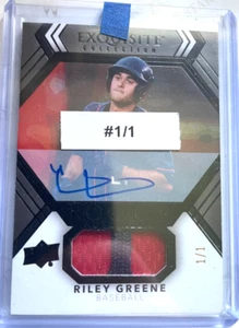 RILEY GREENE 2022 EXQUISITE ROOKIE PATCH AUTGRAPH AUTO #1/1 MASTERPIECE TIGERS! - Picture 1 of 2