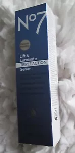 SUERO DE TRIPLE ACCIÓN NO7 LIFT & LUMINATE 1 US FL OZ 30 ml ARRUGAS/FIRMAS/TONO DE PIEL - Imagen 1 de 3