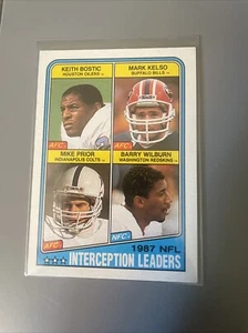 Topps 1987 NFL Interception Leaders #219 - Mike Prior/Mark Kelso/Keith Bostic - Picture 1 of 10