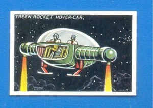 DAN DARE.No.17 TREEN ROCKET.CARD ISSUED BY F.C.CALVERT IN 1954.SIZE 3.8 x 5.5cms