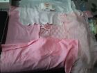 Vintage *stains* 1982 Barbie Dream House Canopy Bed Sheets, Blanket, Pillow