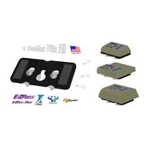 JL Safety EZ Pass-Mate™ Black, Suction Cup Holder for all ZPass & I-Pass tags - Foto 1 di 9
