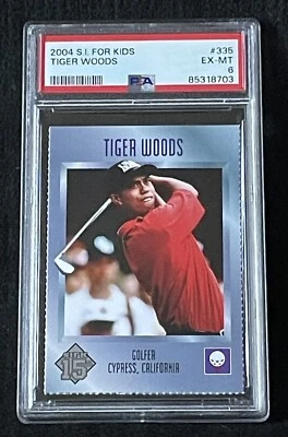 TIGER WOODS 2004 SI para niños #335 15 aniversario campeón de la PGA PSA 6 Low Pop Foto 1 de 2