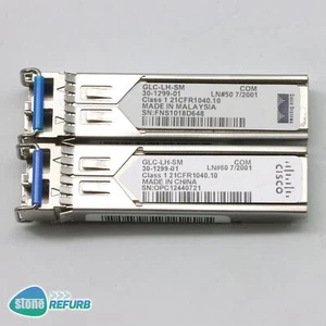 2x Cisco SFP Transceiver GLC-LH-SM 30-1299-01 (CN8ID42AAA) 1000BASE-LX/LH - Afbeelding 1 van 6