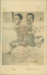 Original Foto Edinburgh Xmas Carnival Angus Gillan & Alister Kirby 1908 - Bild 1 von 3