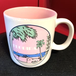 Souvenir FLORIDA Mug, never used, Miami-South Beach Scene w/Classic Car - Picture 1 of 5
