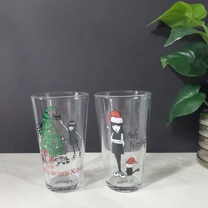 Emily The Strange Wish For The Worst Christmas Drinking Glasses - Picture 1 of 15