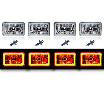 Juego de faros 4X6" ámbar SMD LED halo cristal/metal Foto 1 de 4