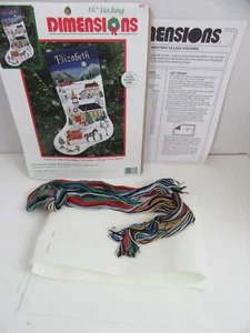 Dimensions Cross Stitch Kit 8471 Christmas Village 16" Stocking Charles Wysocki - Bild 1 von 1