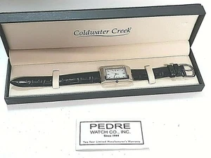 Orologio Coldwater Creek nero in rilievo Croc nuovo con scatola - Foto 1 di 7