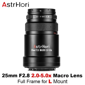 AstrHori 25mm F2.8 Full Frame 2-5x Macro Lens for Leica Panasonic Sigma L Mount - Picture 1 of 7