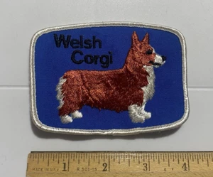 Welsh Corgi Queen Elizabeth’s Dog Breed Souvenir Blue Embroidered Patch Badge - Picture 1 of 3