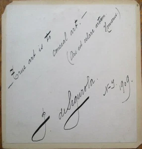 ANDRES PERELLO DE SEGUROLA 1909 Autograph/Signed-Note - Operatic Bass - Music - Picture 1 of 1