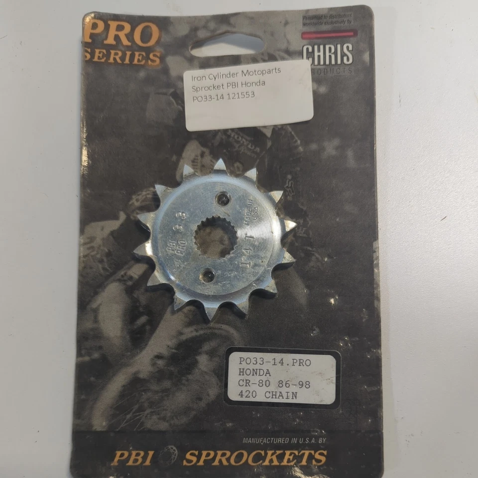 Piñón delantero acero 86-98 Honda CR80 420 14t PBI PRO SERIES Po33-14.PRO Foto 1 de 1