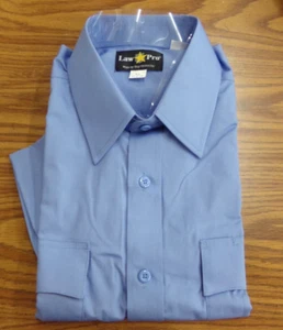 LAW PRO Men's Poly-Cotton Short Sleeve Premium Shirt Size Medium XL 17-17 1/2 - Picture 1 of 3