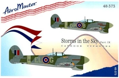 AEROMASTER 48-373 - STORM IN THE SKY Pt. IX CARDOOR TYPHOONS - 1/48 DECALS - Immagine 1 di 4
