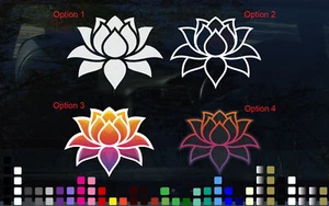 Lotus Flower Sticker Decal Yoga Hindu Car Window Wall Laptop 3cm ~ 120cm - Picture 1 of 1