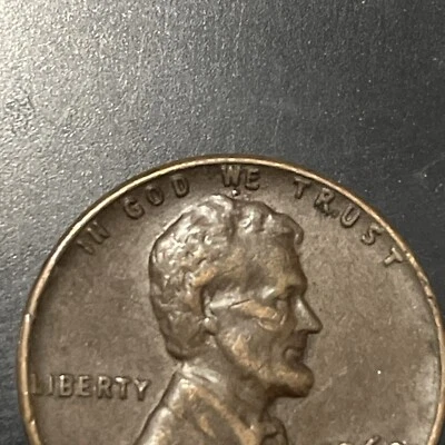 1963 Penny With Die Chip Above Head And A Struckthrough Object On Reverse - Image 1 of 3