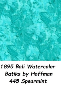 1895 Watercolor hand dye Batik Cotton Quilt Fabric Hoffman 1895-445 Honeydew - Picture 1 of 12