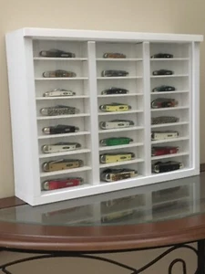 pocket knife display case wood pvc plexiglass with box compartment app. 15x20x4 - Picture 1 of 14