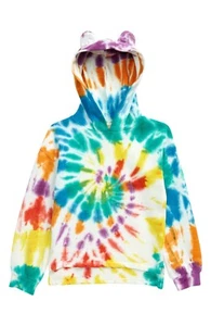 Tucker + Tate Kids' Weekend French Terry Hoodie Size 6 in Red Fiery Tie Dye  - Picture 1 of 1