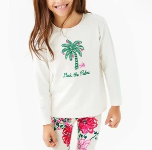NWT LILLY PULITZER SIZE LARGE MINI BALLAD SWEATSHIRT *DECK THE PALMS*🌴 - Picture 1 of 2