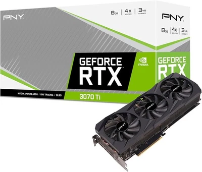 PNY GeForce RTX 3070 Ti Triple Fan 8GB DDR6X PCI-E x16 GPU - Image 1 of 4