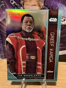 Topps Finest Star Wars Greef Karga Refractor 137/199 The Mandalorian  #FN-99 - Picture 1 of 2