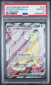 Team Rocket's Persian ex PSA 10 Englisch Pokemon Karte 219 Destined Rivals UR 2025 - Bild 1 von 2