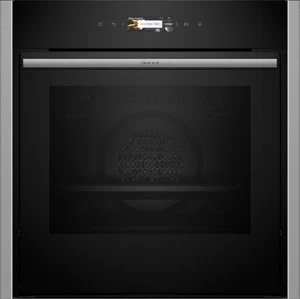 NEFF Einbaubackofen 60cm Edelstahl schwarz Slide&Hide Pyrolyse B54CR71N0 - Bild 1 von 15