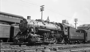 Norfolk & Western N&W Railroad 277 0-8-0 Ex C&O Roanoke VA negativo 1417 - Foto 1 di 1