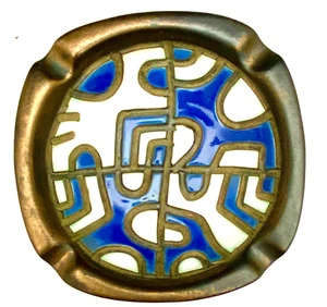 HERMOSO CENICERO GEOMÁTRICO DE CERÁMICA DE COLECCIÓN DE ROSA RINCONADA 5,5", c1970 en muy buena condición - Imagen 1 de 9