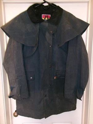 CHAQUETA ABRIGO PLUMERO DROVER VERDE OUTBACK KAKADU TRADERS AUSTRALIA TALLA L PIEL ACEITE Foto 1 de 4