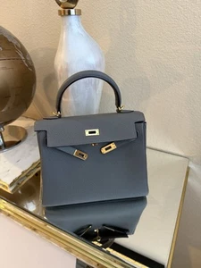Hermes Kelly 25 Gris Meyer Gris Gray Grey Togo Leather Gold Hardware - Picture 1 of 6