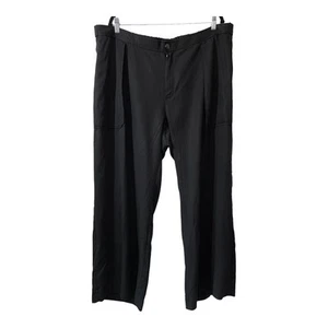 Pantalones de viaje Banana Republic nuevos con etiquetas pierna ancha Tencel Lyocell XXL negros ónix - Imagen 1 de 5