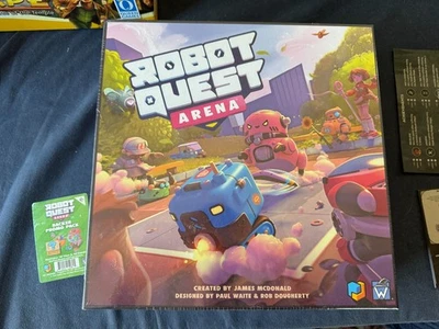 Robot Quest Arena Board Game Kickstarter NIS Wise Wizard Games+Expansion - Image 1 of 3