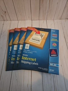 Avery 8126 Shipping Labels - White, 50 Pieces, Lot.of 4 - Bild 1 von 2