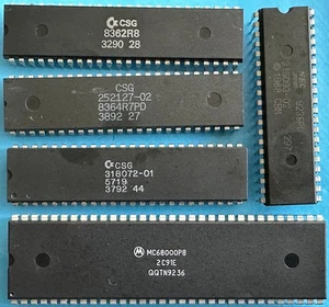 5x Chip; Paula 8364R7/Denise 8362R8/ Gary Cbm 5719 / Kick 1.3 nec / MC68000P8 - Picture 1 of 2