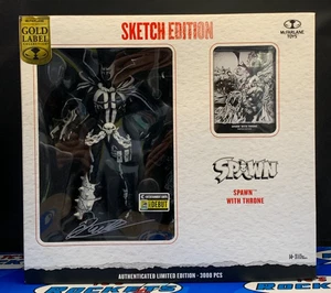 Spawn with Throne Sketch Edition - Gold Label SDCC 2023 - McFarlane 7" LE 3000 - Picture 1 of 7